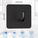 Suport multifuncțional pentru prosoape cu cuier și 2 cârlige - Negru