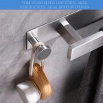 Suport multifuncțional pentru prosoape cu cuier și 2 cârlige - Argintiu