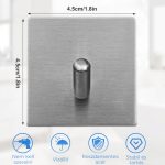 Suport multifuncțional pentru prosoape cu cuier și 2 cârlige - Argintiu