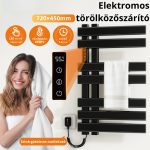 Calorifer inteligent cu brațe pătrate, R530 - Negru