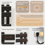 Calorifer inteligent cu brațe pătrate, R530 - Negru