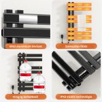 Calorifer inteligent cu brațe pătrate, R530 - Negru