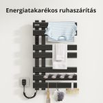 Calorifer inteligent cu brațe pătrate, R530 - Negru