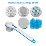 Perie de baie electrică rotativă cu 5 capete înlocuibile - Alb-Albastru