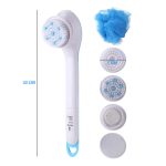Perie de baie electrică rotativă cu 5 capete înlocuibile - Alb-Albastru