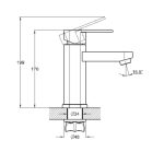 Baterie lavoar Zegor cu o singură pârghie, cromată - GAB1-A136
