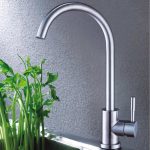 Baterie de chiuvetă Zegor cu monocomandă, din oțel inoxidabil - SAP4-A090