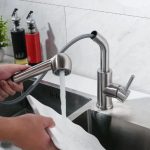 Baterie lavoar monocomandă Zegor Chrome cu cioc extractibil - SAP4-E090