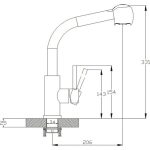 Baterie lavoar monocomandă Zegor Chrome cu cioc extractibil - SAP4-E090