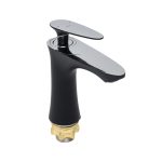 Baterie lavoar Zegor neagră cu monocomandă și cartuș ceramic - SAT1-A010YB