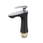 Baterie lavoar Zegor neagră cu monocomandă și cartuș ceramic - SAT1-A010YB