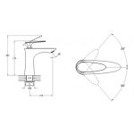 Baterie lavoar Zegor neagră cu monocomandă și cartuș ceramic - SAT1-A010YB