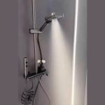 Sistem de duș multifuncțional Zegor Grafi cu panou cu buton tip pian, baterie cu cartuș ceramic, funcție de efect de ploaie - KEM16-A001MG
