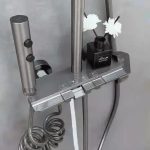Sistem de duș multifuncțional Zegor Grafi cu panou cu buton tip pian, baterie cu cartuș ceramic, funcție de efect de ploaie - KEM16-A001MG