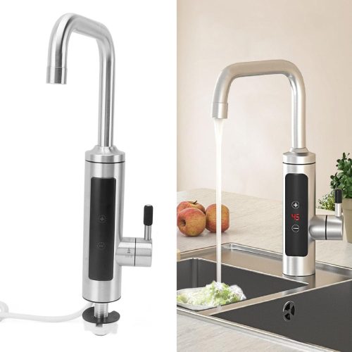 Robinet electric pentru încălzitor de apă cu tub de încălzire din oțel inoxidabil, control tactil al temperaturii, țeavă de ieșire rigidă