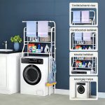 Etajeră de depozitare cu 3 nivele, reglabilă, pentru montare deasupra mașinii de spălat