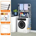 Etajeră de depozitare cu 3 nivele, reglabilă, pentru montare deasupra mașinii de spălat