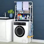 Etajeră de depozitare cu 3 nivele, reglabilă, pentru montare deasupra mașinii de spălat