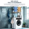 Etajeră de depozitare cu 3 nivele, reglabilă, pentru montare deasupra mașinii de spălat