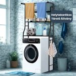 Etajeră de depozitare cu 3 nivele, reglabilă, pentru montare deasupra mașinii de spălat