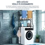 Etajeră de depozitare cu 3 nivele, reglabilă, pentru montare deasupra mașinii de spălat