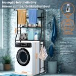 Etajeră de depozitare cu 3 nivele, reglabilă, pentru montare deasupra mașinii de spălat