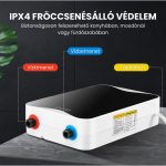 Încălzitor Electric de Apă Montabil pe Perete, Compact, Rezistent la Stropire pentru Bucătărie și Duș, 5500W