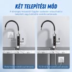 Baterie Electrică cu Încălzitor de Apă, Tub de Încălzire din Oțel Inoxidabil, Reglare Tactilă a Temperaturii, Țeavă Flexibilă de Scurgere, Negru