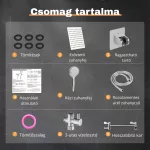 Króm zuhanyszett esőztető fejjel és kézi zuhannyal – modern, falra szerelhető zuhanyrendszer