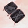 LEONARDO DA VINCI Kabinbőrönd, XS méret, kivehető kerékkel - Rózsaszín