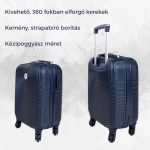 LEONARDO DA VINCI Kabinbőrönd, XS méret, kivehető kerékkel - Sötétkék