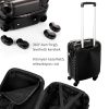 LEONARDO DA VINCI Kabinbőrönd, XS méret, kivehető kerékkel - Fekete