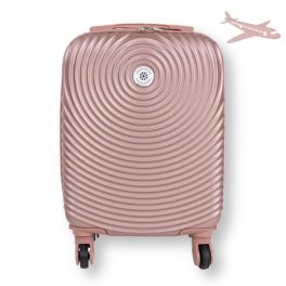   LEONARDO DA VINCI Kabínový kufor, veľkosť XS, s odnímateľnými kolieskami – ružové zlato