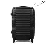 Cestovný kufor LEONARDO DA VINCI, veľkosť S, s odnímateľnými kolieskami 40 × 33 × 20 cm – Čierny