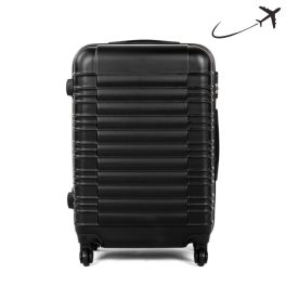   Cestovný kufor LEONARDO DA VINCI, veľkosť S, s odnímateľnými kolieskami 40 × 33 × 20 cm – Čierny