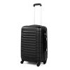 LEONARDO DA VINCI Bőrönd, S méret, kivehető kerékkel - Fekete