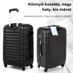 Cestovný kufor LEONARDO DA VINCI, veľkosť S, s odnímateľnými kolieskami 40 × 33 × 20 cm – Čierny