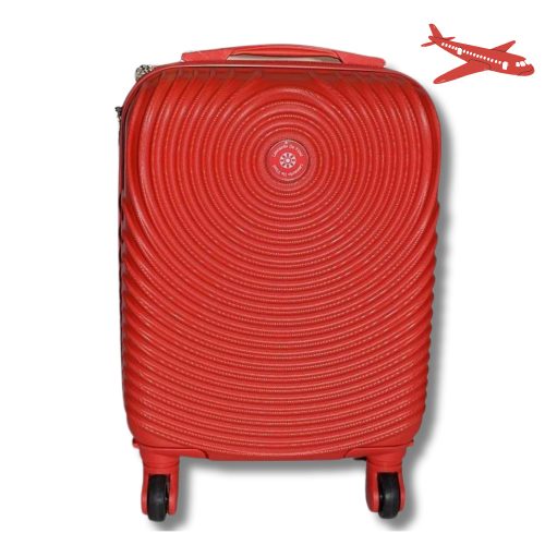 LEONARDO DA VINCI Kabinbőrönd, XS méret, kivehető kerékkel - Piros