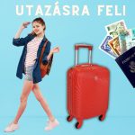 LEONARDO DA VINCI Kabínový kufor, veľkosť XS, s odnímateľnými kolieskami – červený