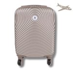 LEONARDO DA VINCI Kabínový kufor, veľkosť XS, s odnímateľnými kolieskami – zlatý