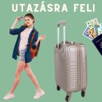 LEONARDO DA VINCI Kabínový kufor, veľkosť XS, s odnímateľnými kolieskami – zlatý