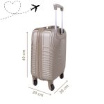 LEONARDO DA VINCI Kabínový kufor, veľkosť XS, s odnímateľnými kolieskami – zlatý