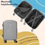 LEONARDO DA VINCI Kabínový kufor, veľkosť XS, s odnímateľnými kolieskami – strieborný