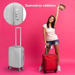 LEONARDO DA VINCI Kabínový kufor, veľkosť XS, s odnímateľnými kolieskami – strieborný