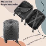 LEONARDO DA VINCI Kabínový kufor, veľkosť XS, s odnímateľnými kolieskami – grafitový