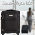 LEONARDO DA VINCI Kabínový kufor, 4 kolieska – čierny