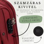 LEONARDO DA VINCI Kabínový kufor, 4 kolieska – červený