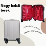 LEONARDO DA VINCI Kabinbőrönd XS méret bordázott, kivehető kerékkel - Arany