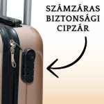 LEONARDO DA VINCI Kabínový kufor 39 x 29 x 18,5 cm XS veľkosť, rebrovaný, s odnímateľnými kolieskami – ružové zlato