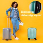 Príručný kufor LEONARDO DA VINCI, veľkosť XS, 39 × 29 × 18,5 cm, rebrovaný, s odnímateľnými kolieskami – Smaragdovo zelený